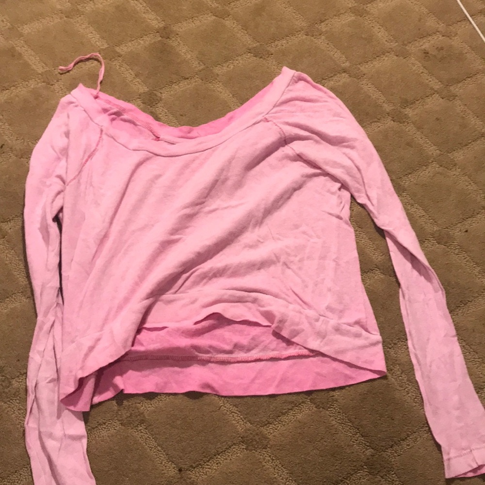 We the Free- cropped pink shirt
